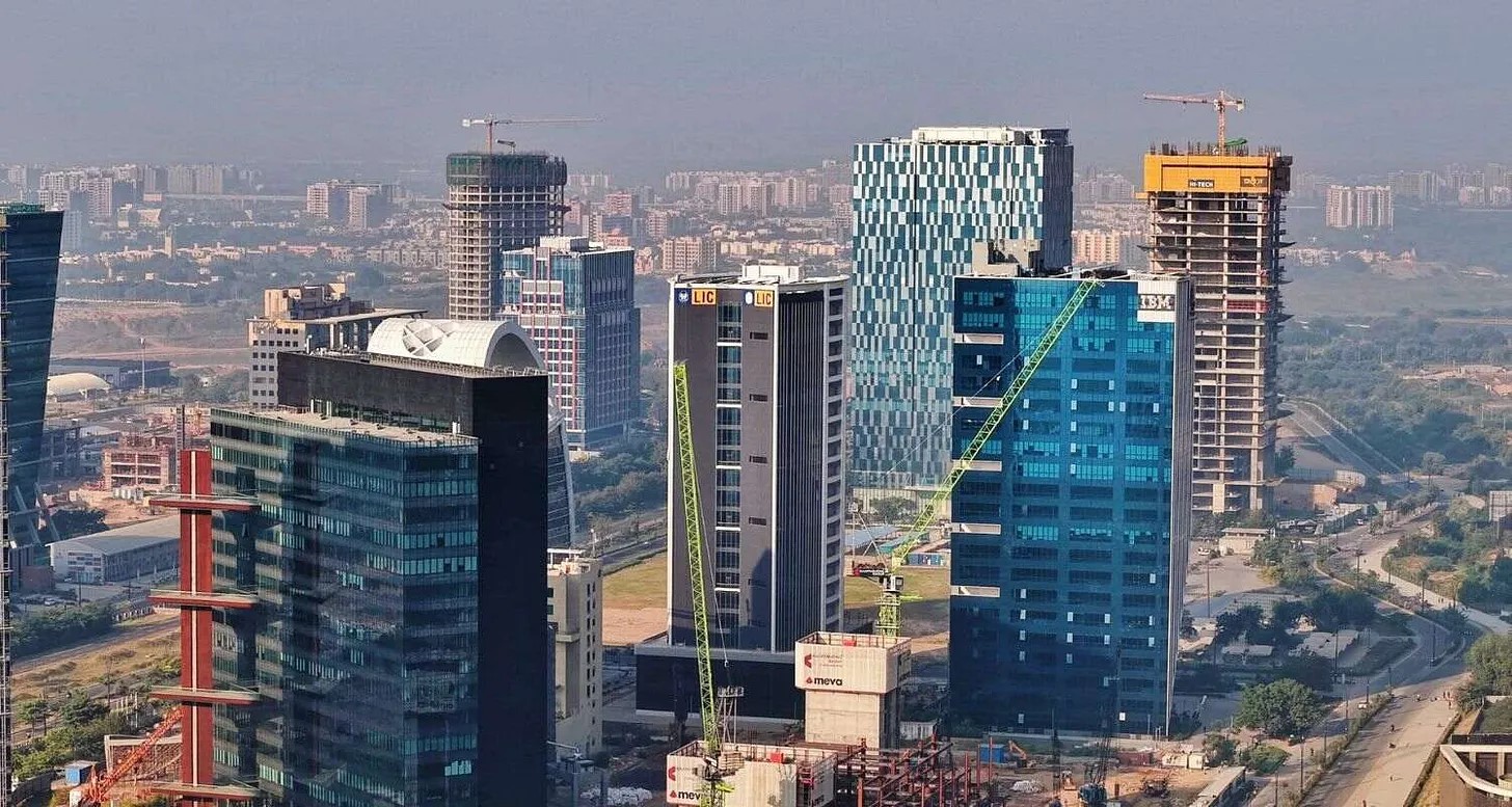 GIFT City Skyline and Commercial Towers